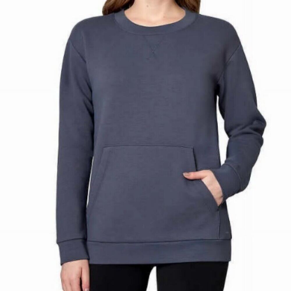 Mondetta Everyday Gray Blue Oversized Tunic Sweatshirt - Picture 5 of 5